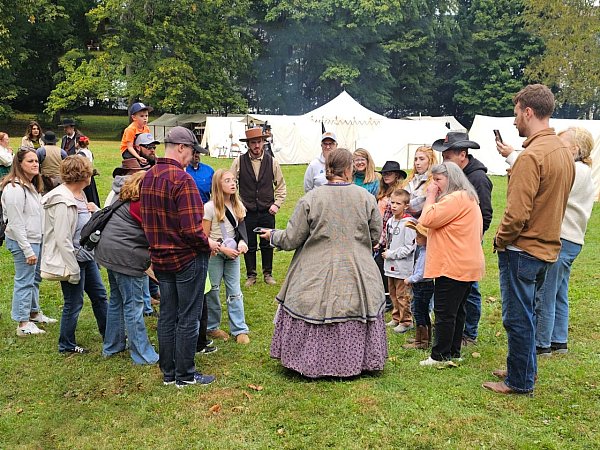 Christine giving a presentation on 1860's photography